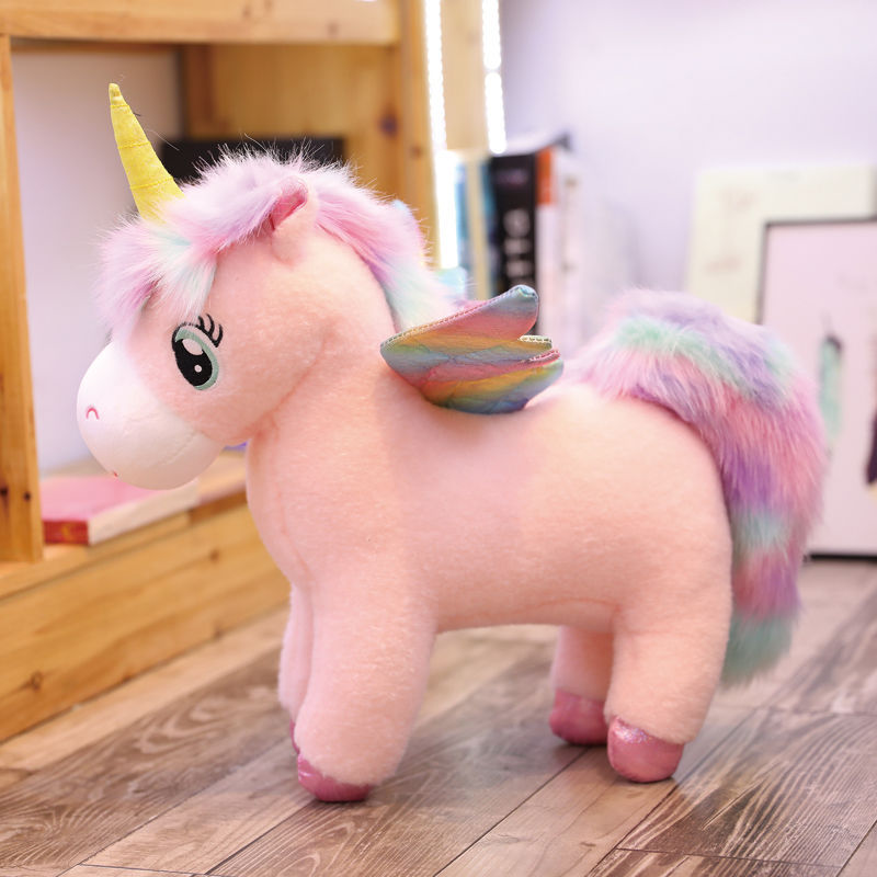 Pink fluffy cheap unicorn stuffed animal