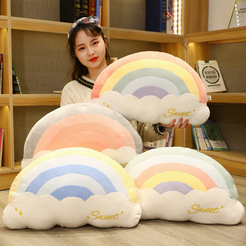 Rainbow store plush pillow