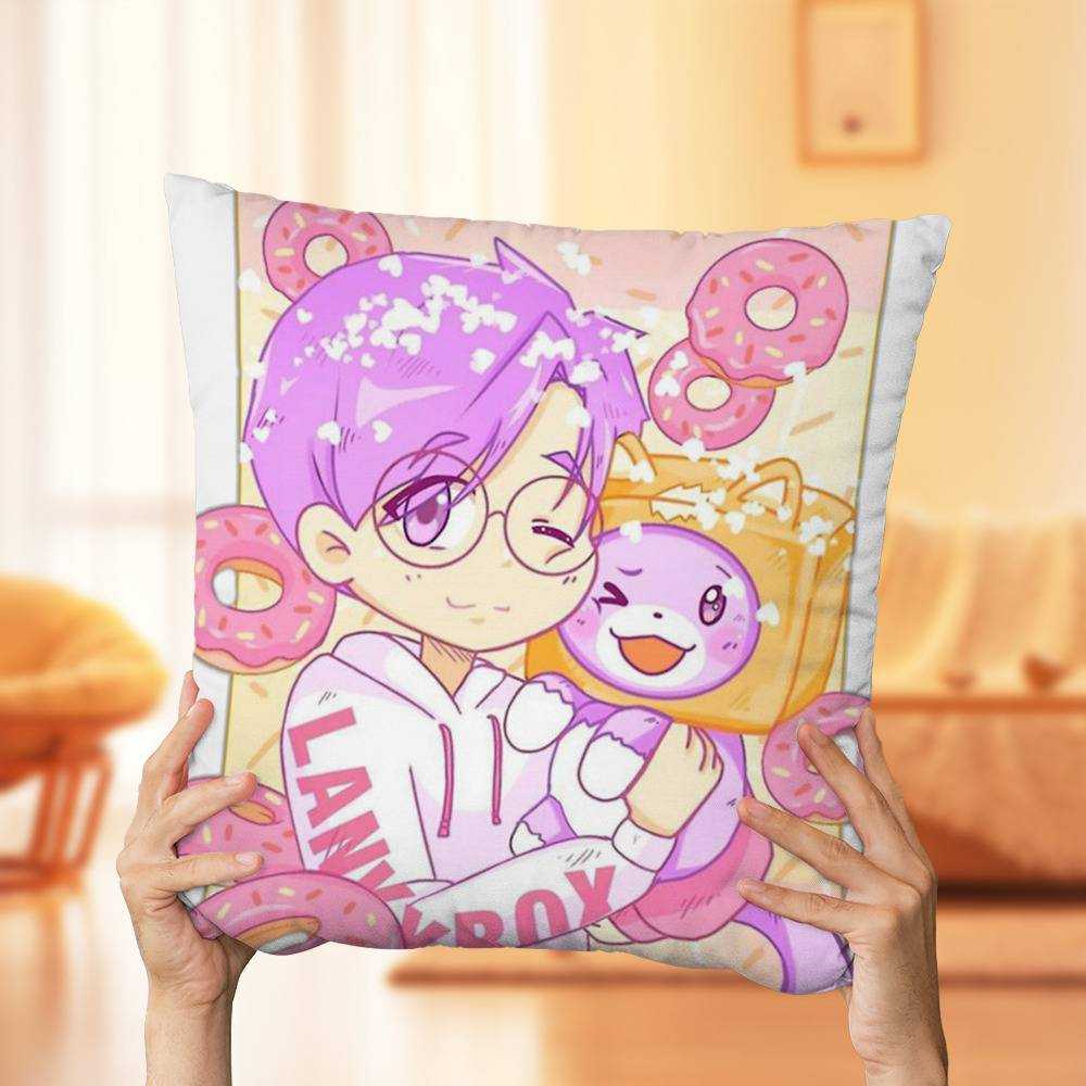 Lankybox Pillow Classic Celebrity Pillow Cute Lankybox With Doughnuts Pillow