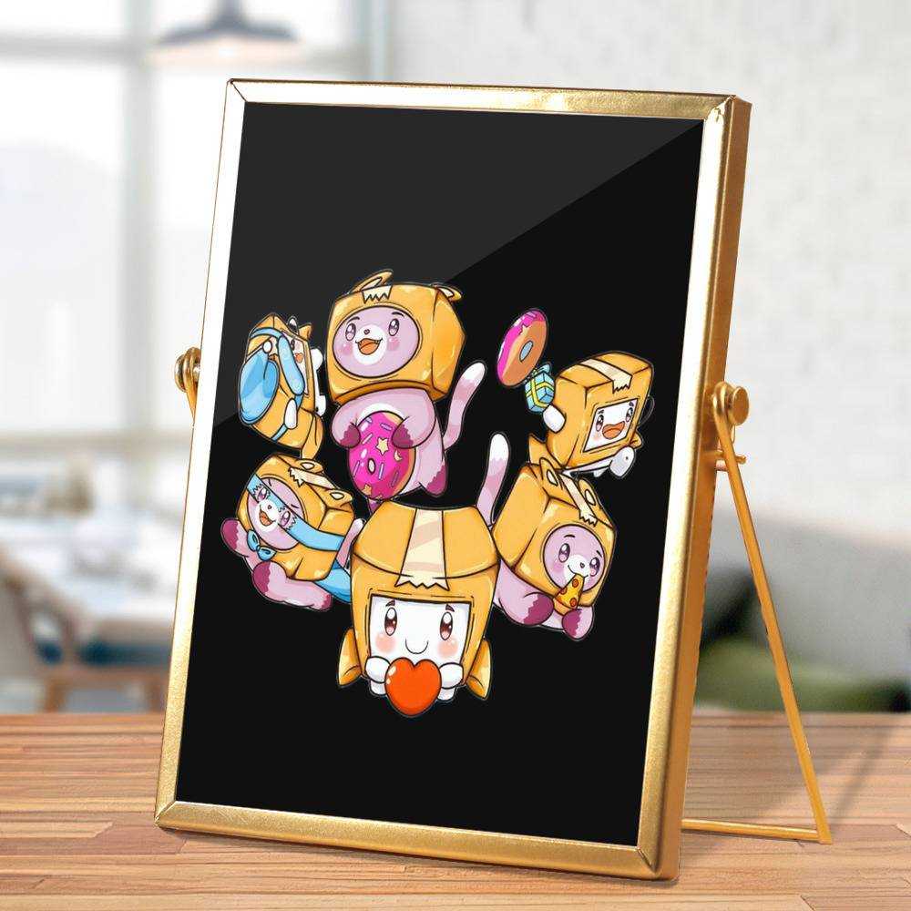 Lankybox Plaque Classic Celebrity Plaque Happy Lankybox Classic by Lankybox Plaque with Golden Frame