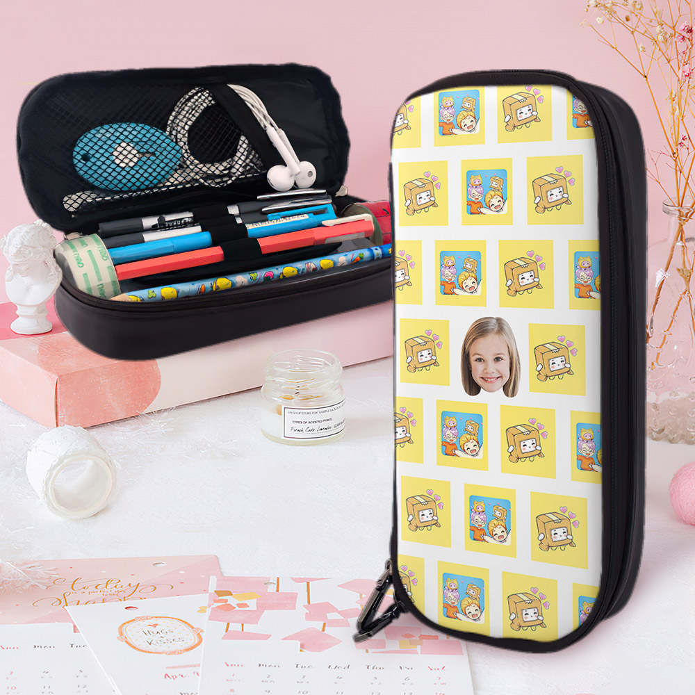 Lankybox Backpacks With Pencil Box Cute Lankybox Big Capacity Pencil Case