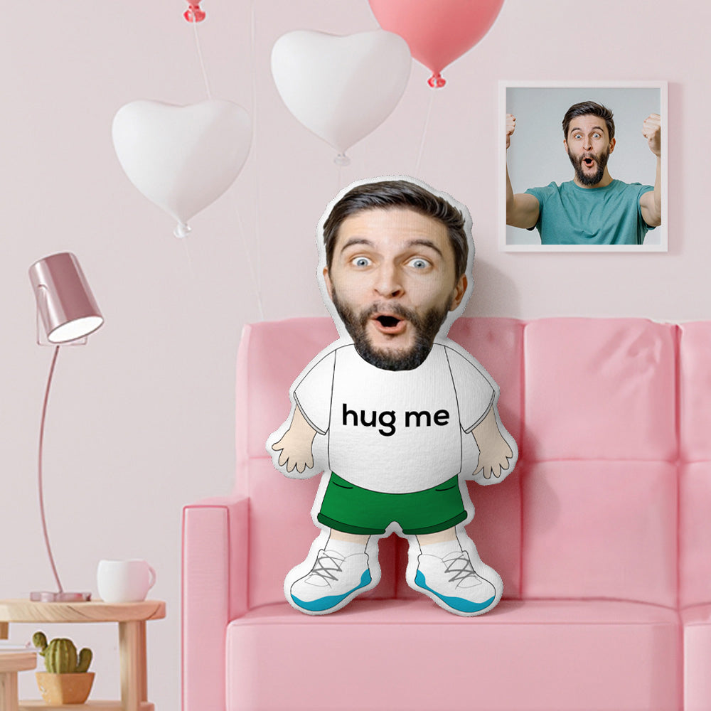 HUG ME Pillow Custom Face Pillow Personalized Photo Pillow Female Magician Doll Custom MinIMe Pillow