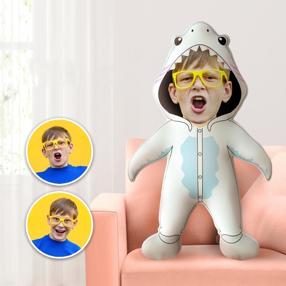 Personalized Photo Pillow My Face Pillow Face Body Pillow Custom Pillow Gift Cute Shark Throw Pillow Toy MiniMe Pillow
