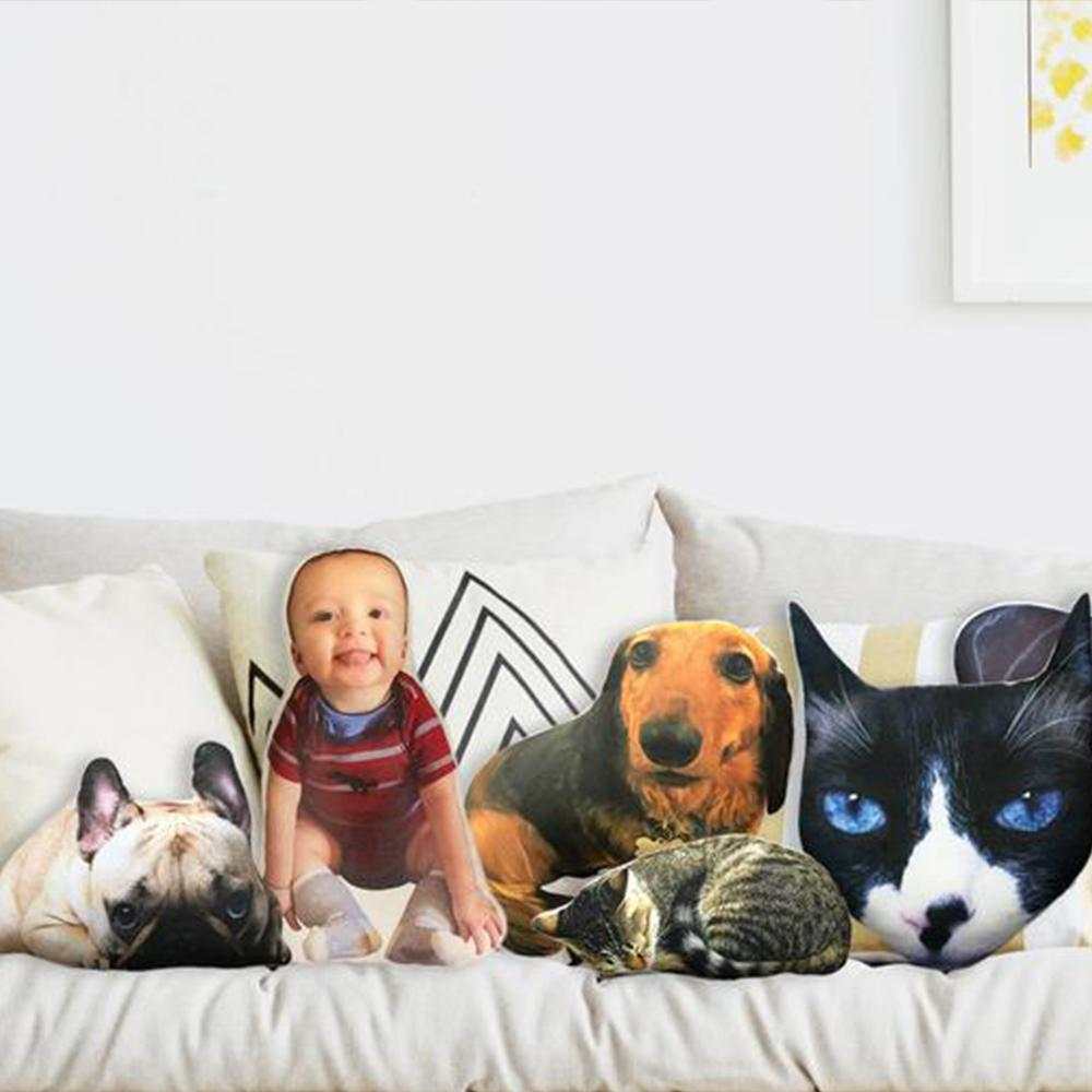 Custom Pet Photo Pillow Custom Pet Face Pillow