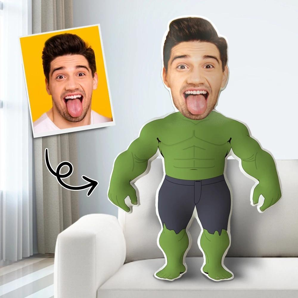 Personalized Photo Pillow My Face Pillow Face Body Pillow Custom Pillow Gift The Hulk Throw Pillow Toy MiniMe Pillow