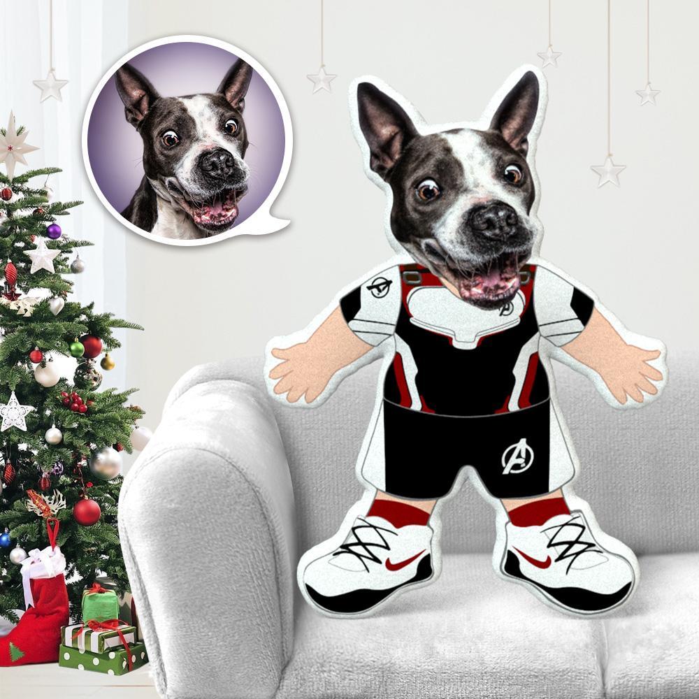 Custom Dog Pillow Dog Photo Pillow Dog Picture Pillow Personalized Dog Pillow Dog Face Pillow Quantum Suit Costume MiniMe Dog Costume Pillow Doll