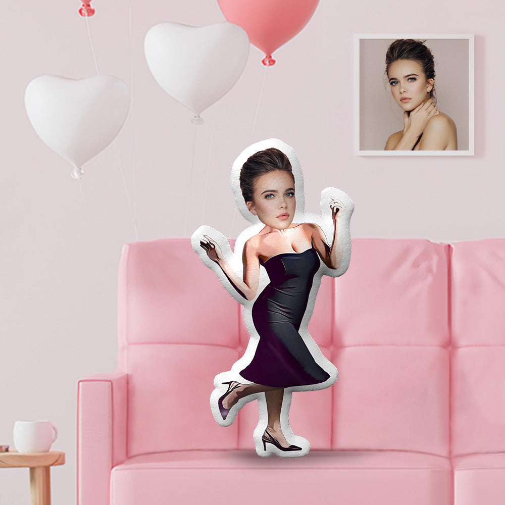 Gifts for Her Evening Dress Girl Pillow Custom Face Pillow Personalized Photo Pillow Gifts Custom MinIMe Pillow