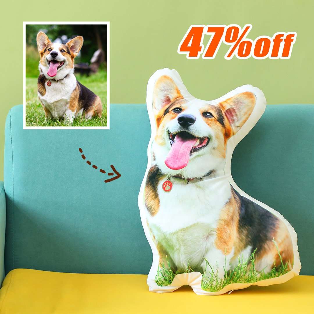 Custom Pet Photo Pillow Custom Pet Face Pillow