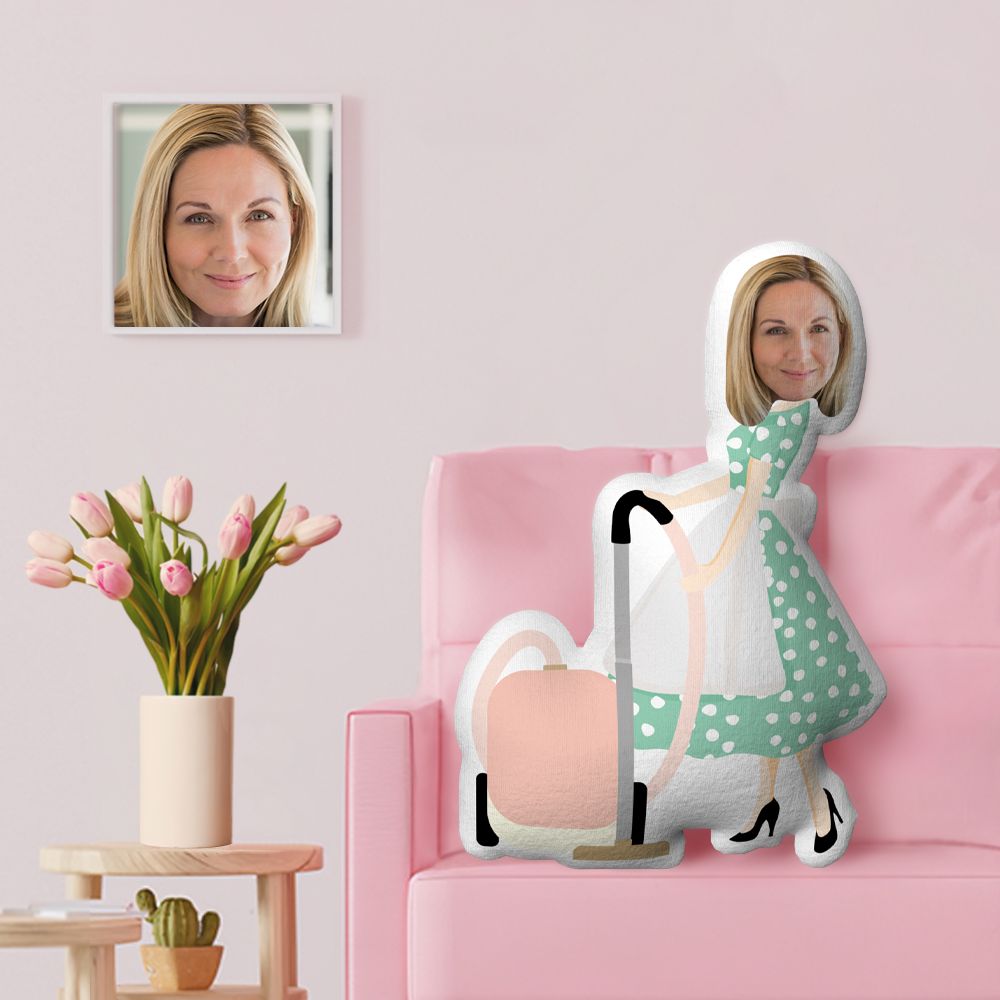 Minime Throw Pillow Custom Face Pillow Super Mom Gifts