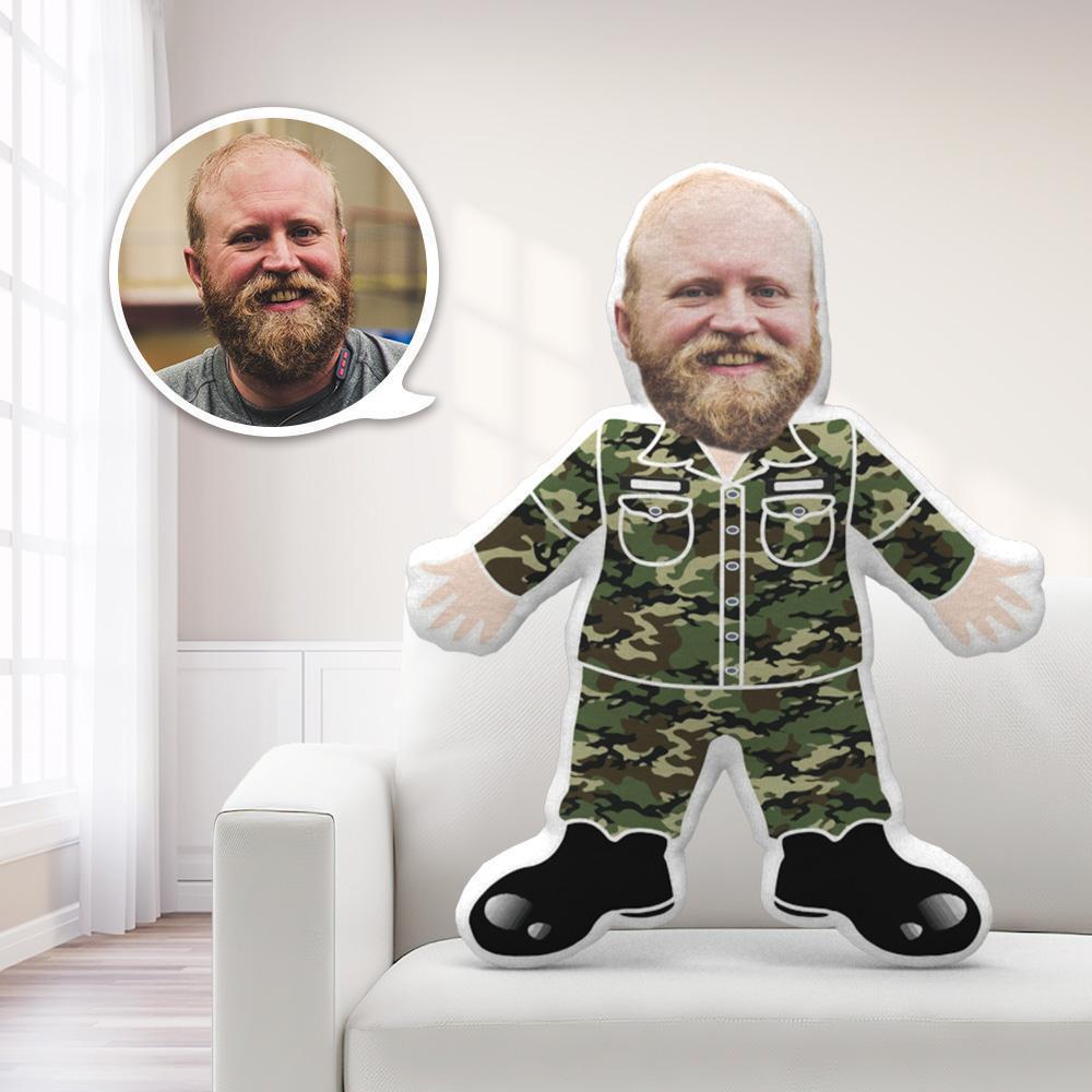 Personalized Photo Pillow My Face Pillow Face Body Pillow Custom Pillow Toy Pillow Gift Soldier Air Force Marine Army VeteransThrow Pillow MiniMe Pillow