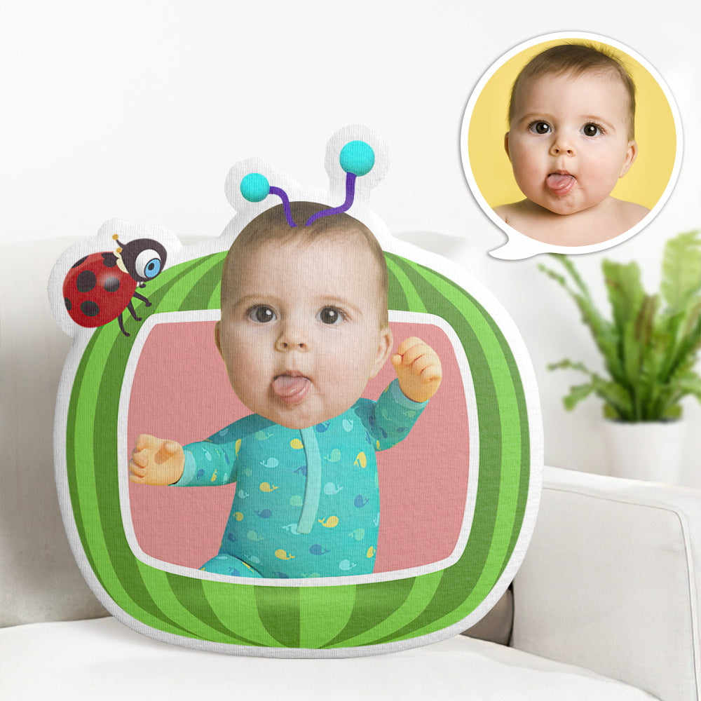 Cocomelon Gifts Custom Face Pillow Personalized Brother Minime Pillow Gifts