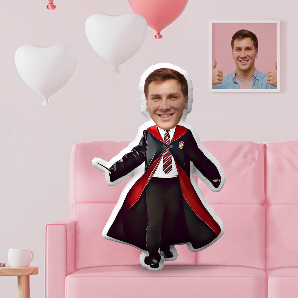 Custom Face Pillow Personalized Photo Pillow Male Magician Doll Custom MinIMe Pillow
