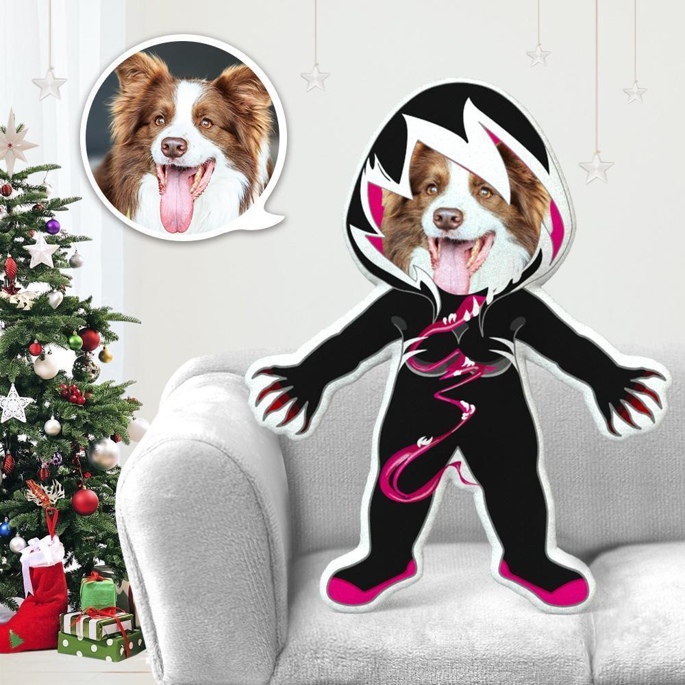 Custom Dog Pillow Dog Photo Pillow Dog Picture Pillow Personalized Dog Pillow Dog Face Pillow Gwenom Costume MiniMe Dog Costume Pillow Doll