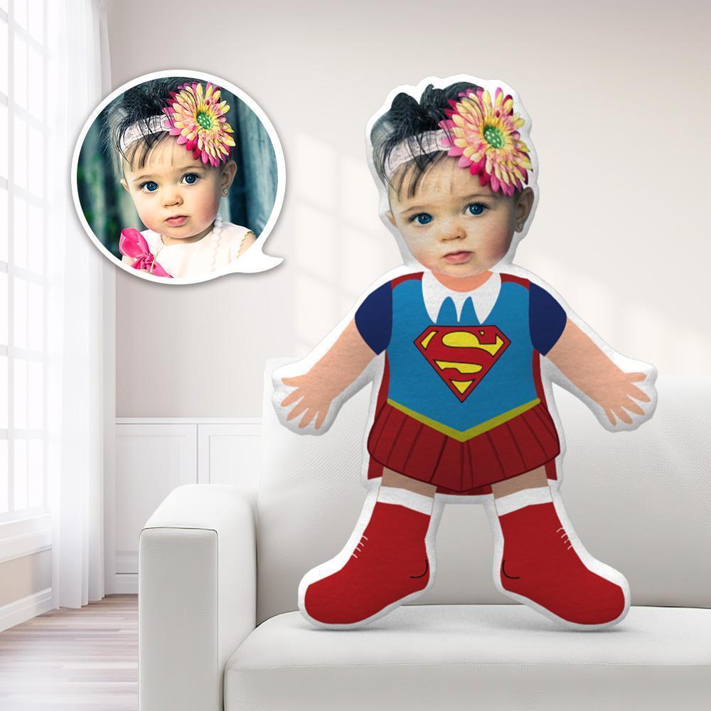 Personalized Photo Pillow Gift My Face Pillow Face Body Pillow Custom Pillow Toy Super Girl Throw Pillow MiniMe Pillow