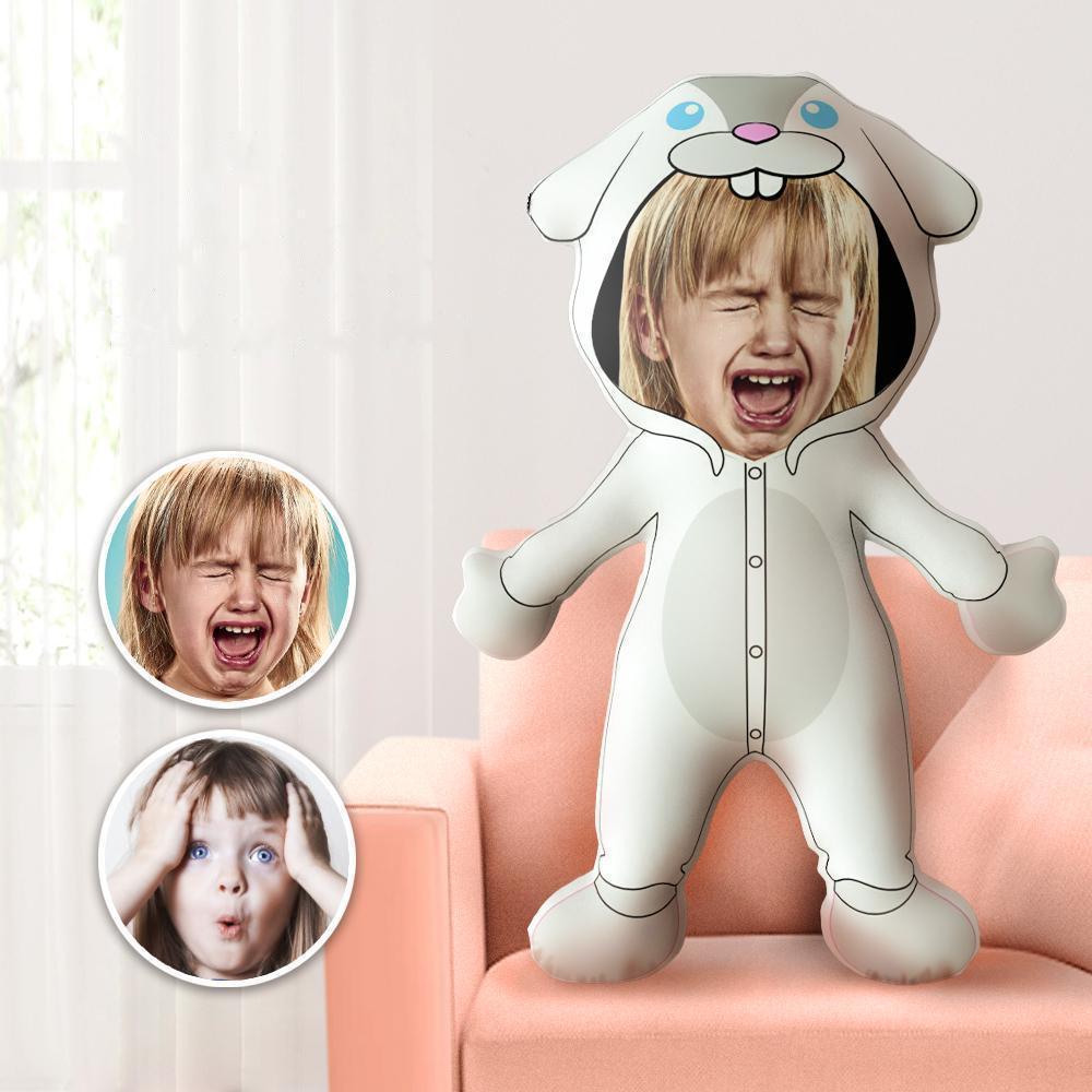 Personalized Photo Pillow My Face Pillow Face Body Pillow Custom Pillow Gift Cute Rabbit Throw Pillow Toy MiniMe Pillow