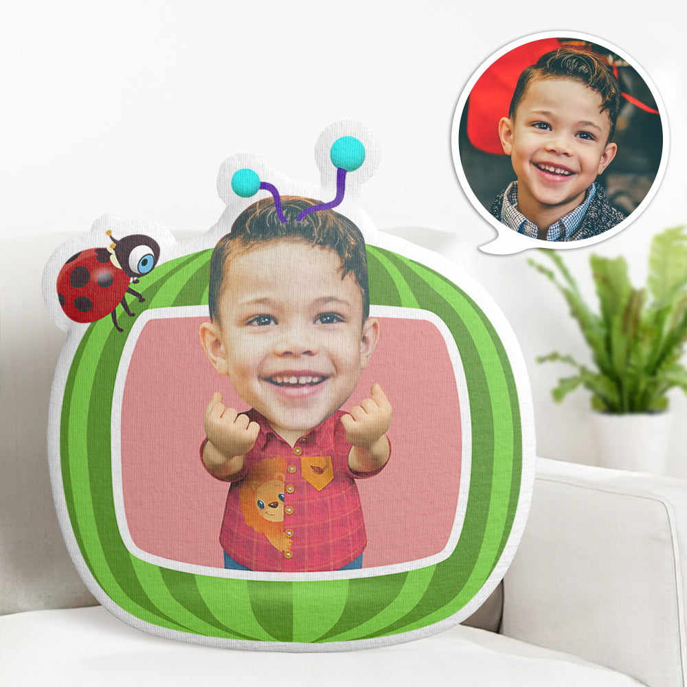 Custom Cocomelon Minime Throw Pillow Personalized Minime Throw Pillow Little Boy in Pink