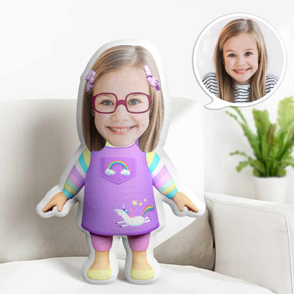 Cocomelon Gifts Minime Throw Pillow Custom Face Pillow Gifts Curly Haired Girl