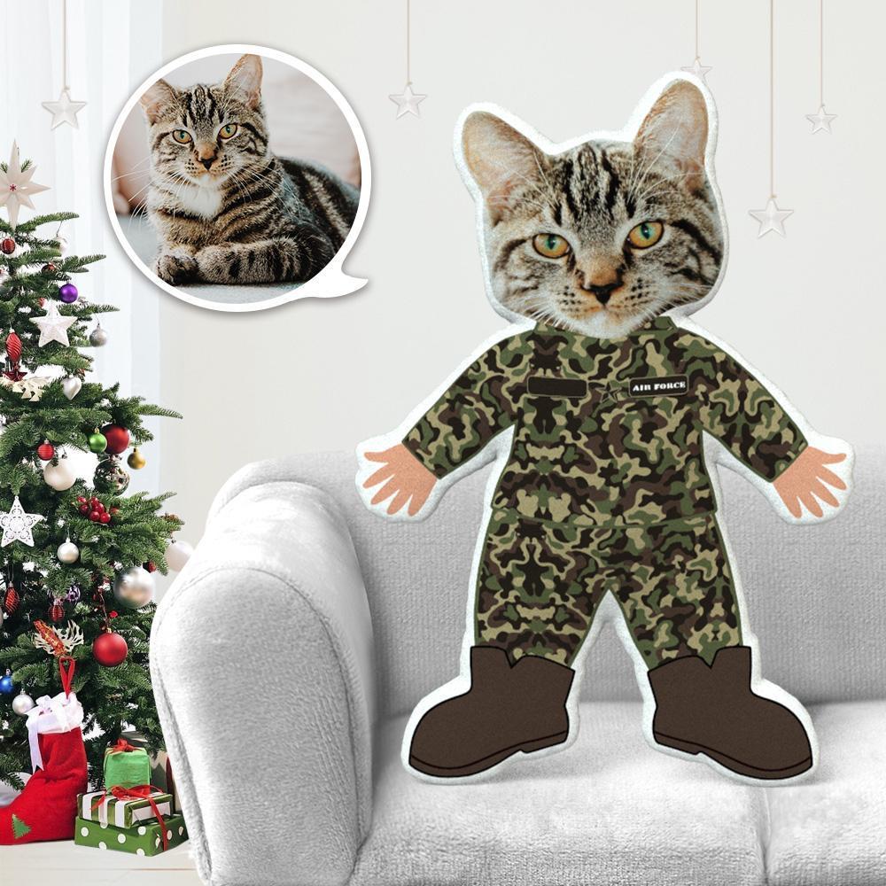 Dog Face Pillow Dog Picture Pillow Custom Dog Pillow Dog Photo Pillow Doll Marine Veterans Army Airforce Soldier Costume MiniMe Dog Costume