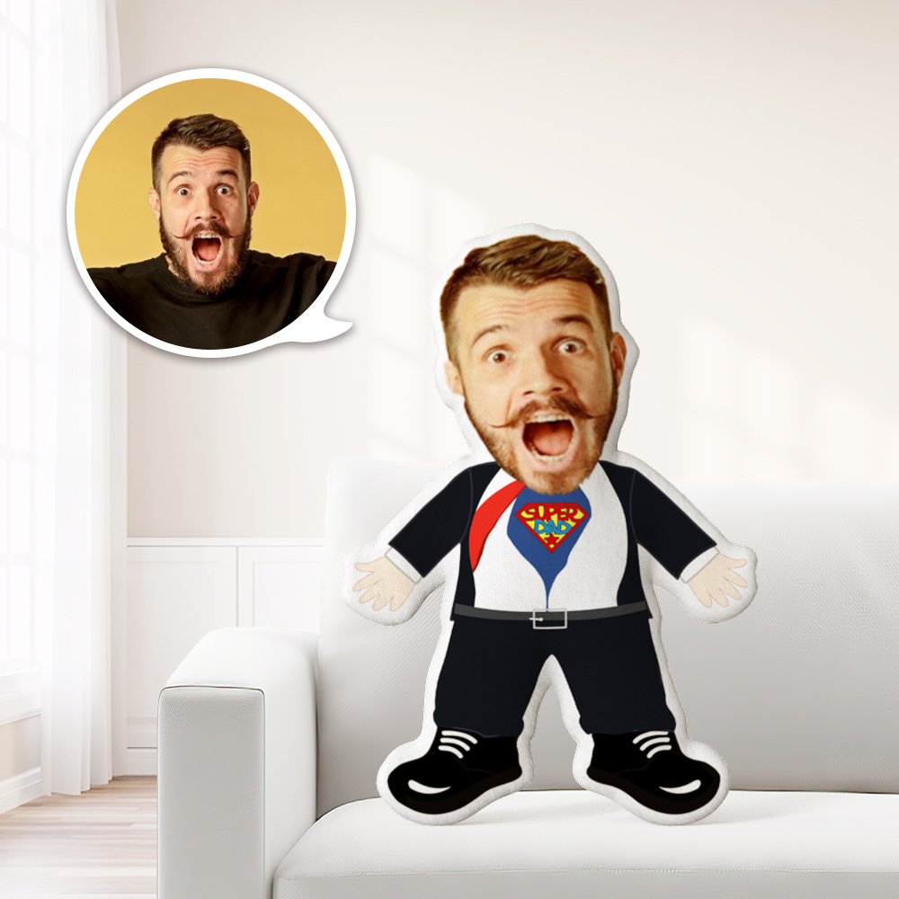 Superdad Gifts Custom Photo Gifts Personalized Marvel Gifts for Him Unique Customized Pillows
