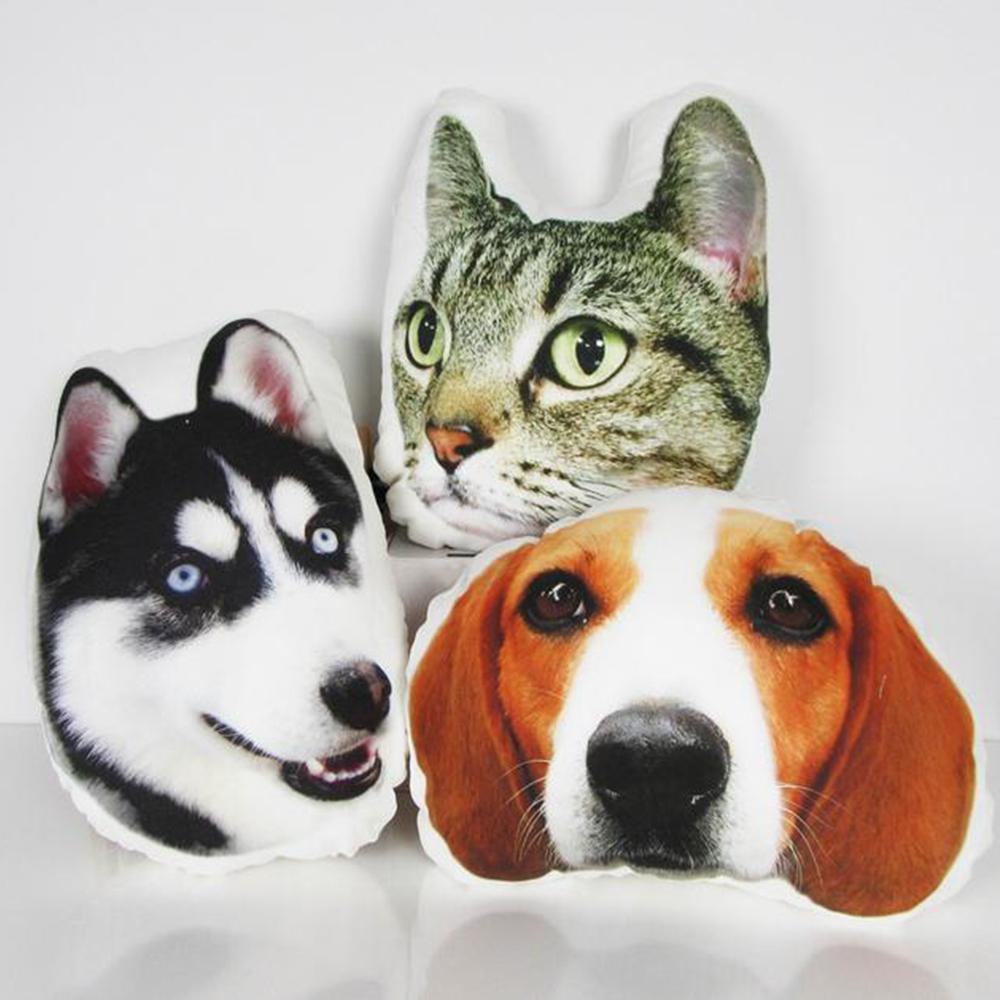 Custom Pet Face Pillow, 3D Portrait Pillow, Custom Pet Photo Pillow