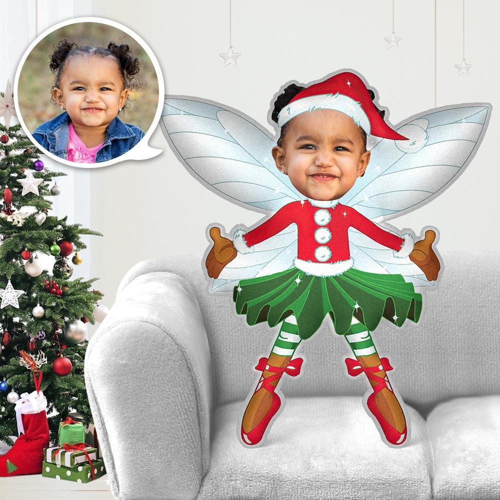 Personalized Photo Pillow Gift My Face Pillow Face Body Pillow Custom Pillow Toy Christmas Elf Christmas Angel Costume Throw Pillow MiniMe Costumes Pillow