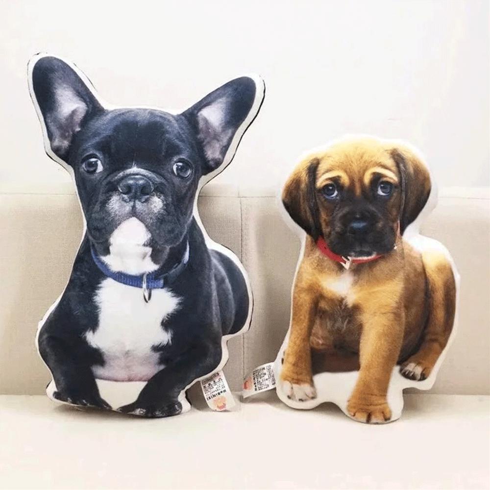 3D Portrait Pillow, Custom Pet Face Pillow, Custom Pet Photo Pillow
