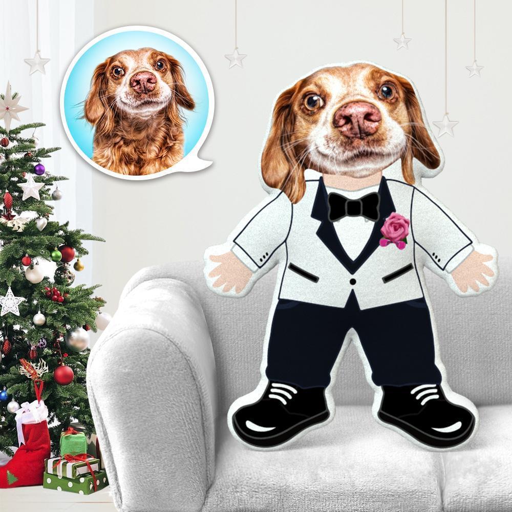 Custom Dog Pillow Dog Photo Pillow Dog Picture Pillow Personalized Dog Pillow Dog Face Pillow Suit Costume MiniMe Dog Costume Pillow Doll