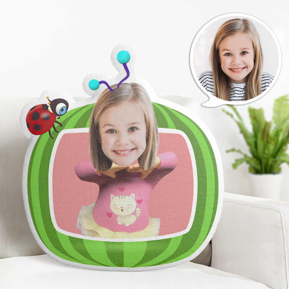 Custom Cocomelon Minime Throw Pillow Little Girl in Pink Minime Throw Pillow Gifts