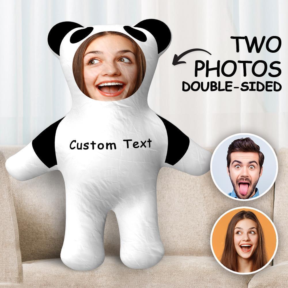 Custom Body Pillow Face Body Pillow Custom Pillow Face Pillow Photo Pillow Two Photos Double Sided Custom Text Cute Panda Shaped Pillow Gift
