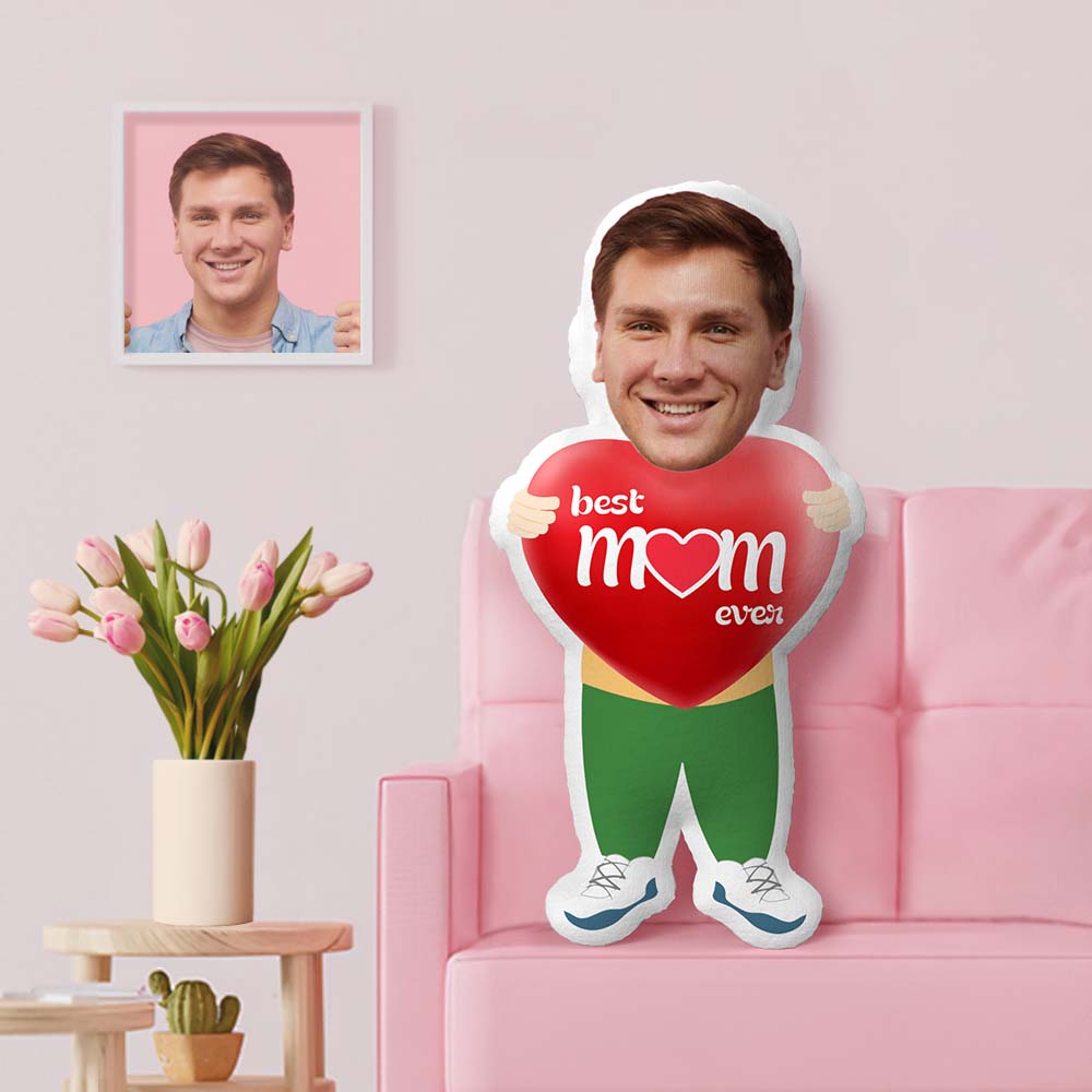 Best Mom Ever Custom Face Pillow Personalized Mom Pillow Son Gift to MoM