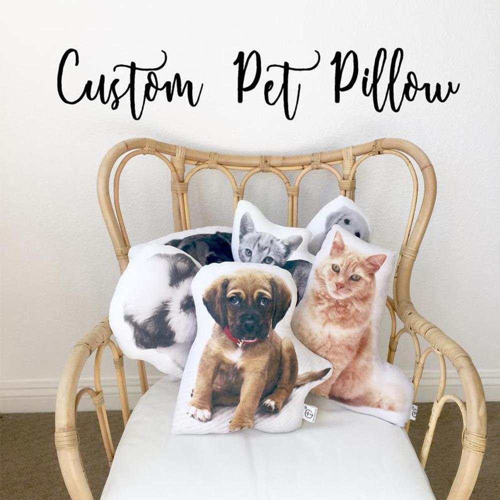 Custom Pet Photo Pillow Custom Pet Face Pillow