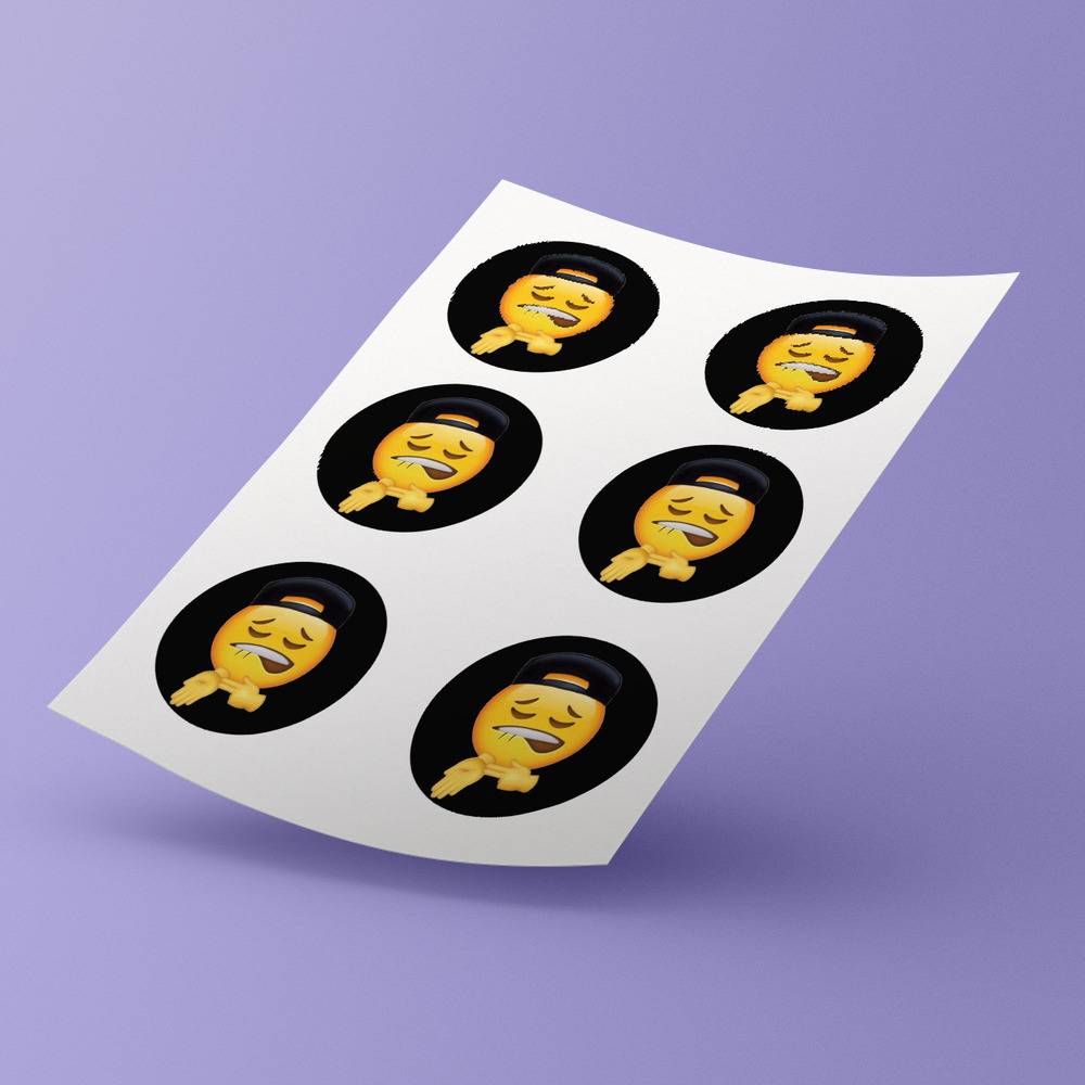 Bite Lip Emoji Stickers for Sale