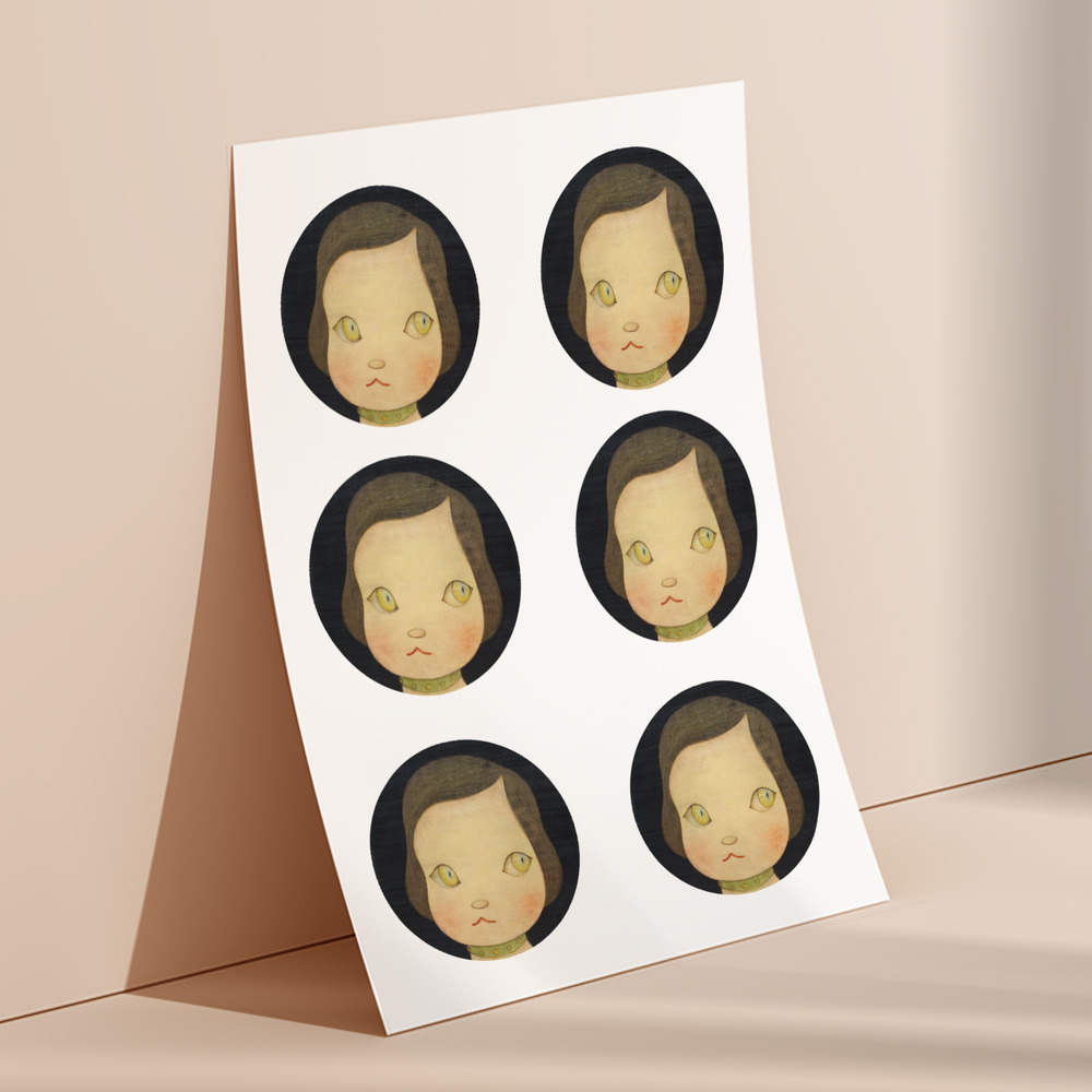 Yoshitomo Nara Round Stickers Decorative Stickers Gift For Fans