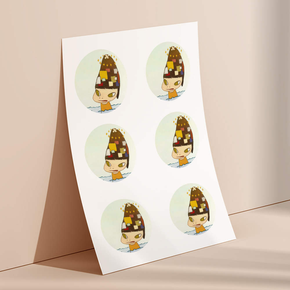 Yoshitomo Nara Round Stickers Decorative Stickers Gift For Fans