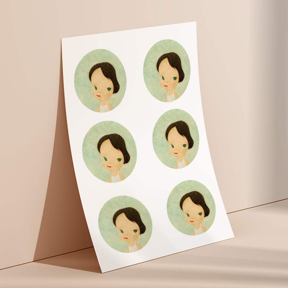 Yoshitomo Nara Round Stickers Decorative Stickers Gift For Fans