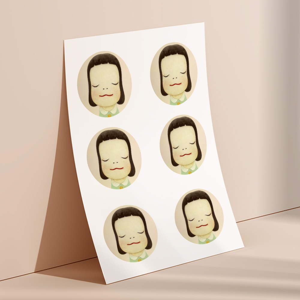 Yoshitomo Nara Round Stickers Decorative Stickers Gift For Fans