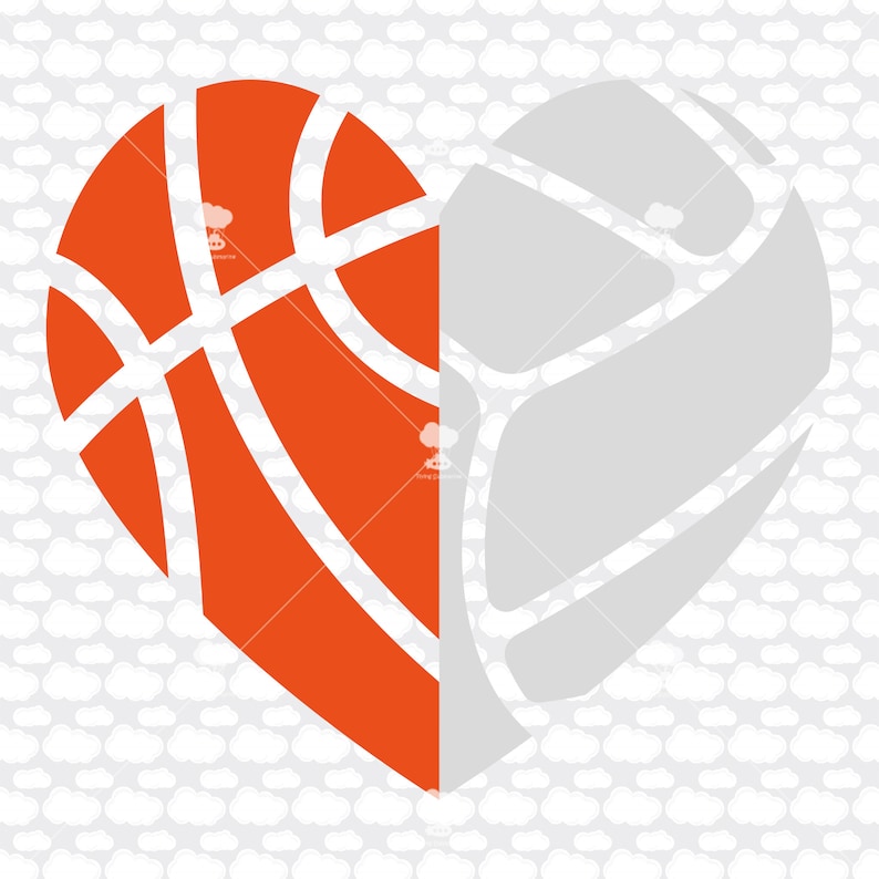 Volleyball Heart SVG