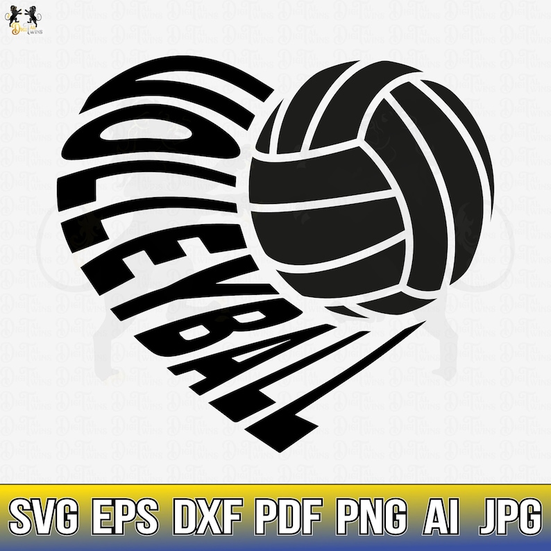 Volleyball Heart Clipart Perfect for Crafting and Design Projects ...