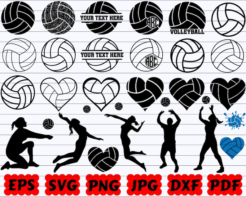 Volleyball Silhouette SVG Perfect for Crafting and Design Projects ...