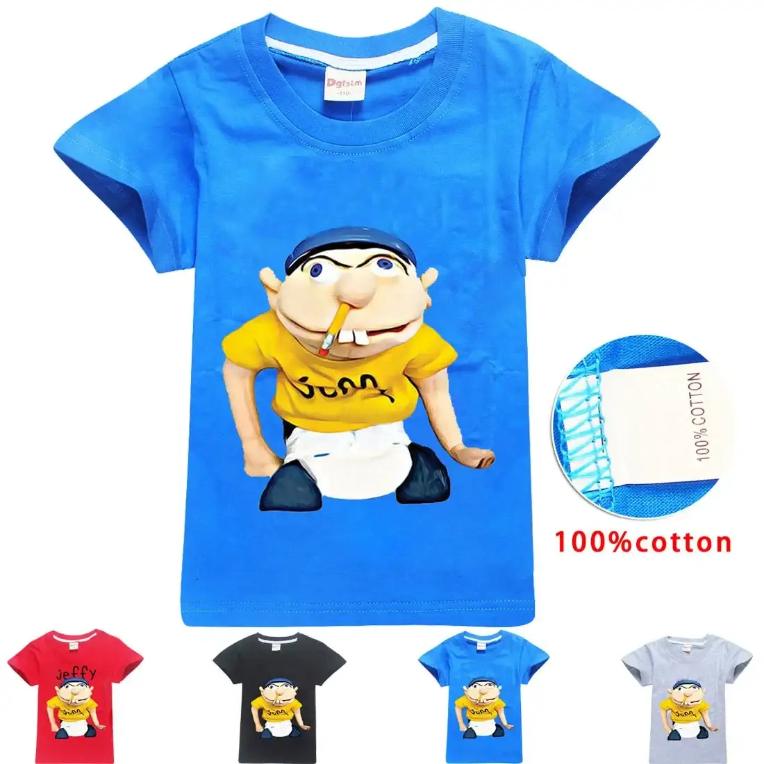 2-14Y 2024 Newest Anime Puppet JEFFY Youth Tee