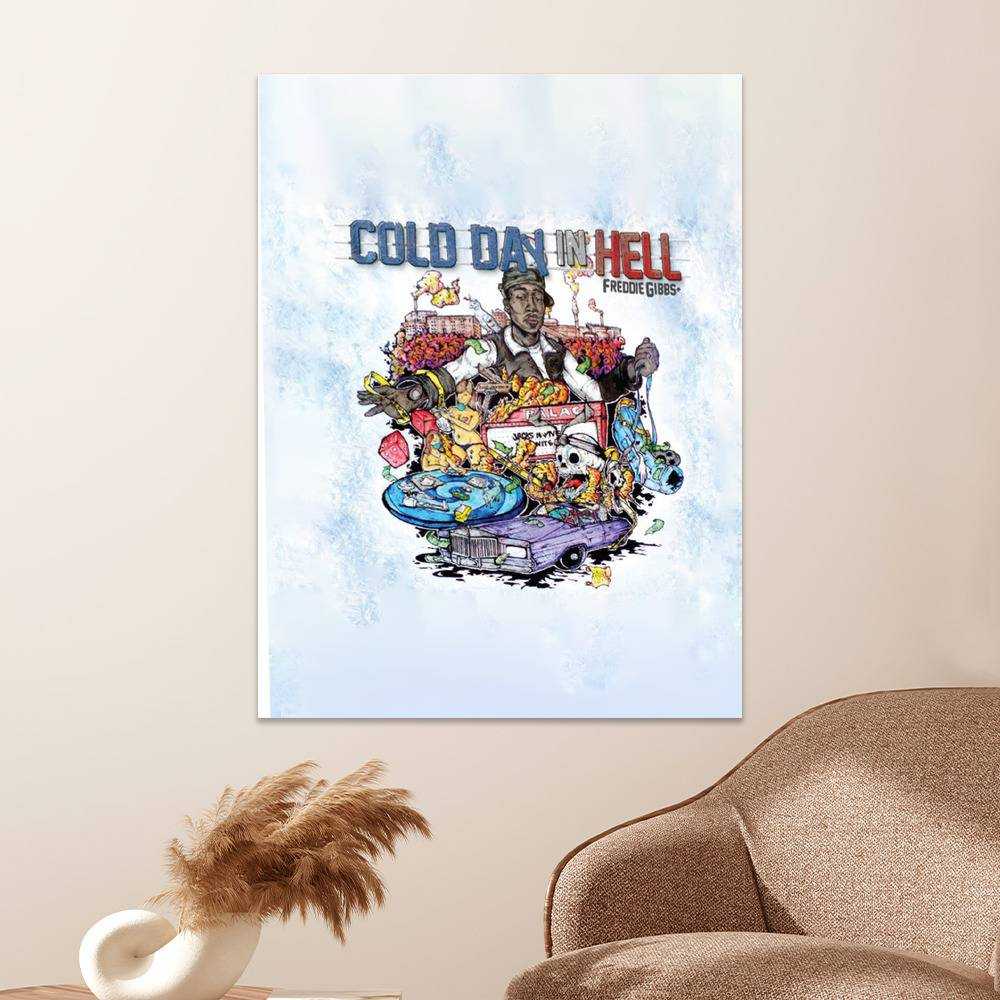 Freddie Gibbs Poster Cold Day in Hell Poster Wall Art Sticky