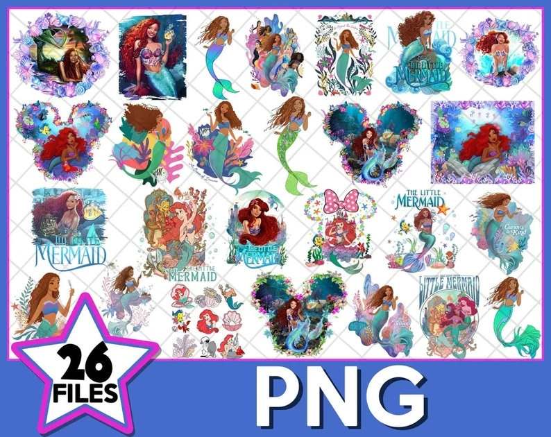 26 files Little Mermaid Ariel Live Action Png, Ariel Princess Black Queen Png, The Little Mermaid Black Mermaid Princess Png, Little Mermaid#1