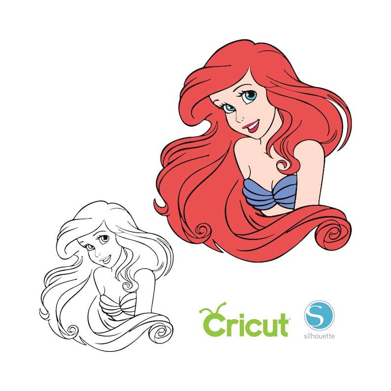 2 Ariel SVG Bundle SVG for Cricut and Silhouette Cutting Machines, The Little Mermaid#1