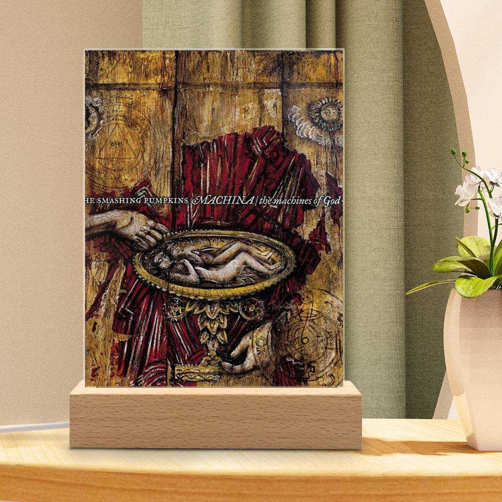 Smashing Pumpkins Lamp Machina The Machines of God by Smashing Pumpkins Lamp with Wooden Base