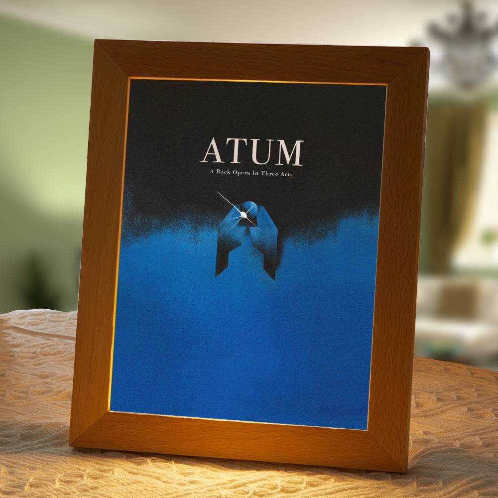 Smashing Pumpkins Lamp Classic Night Light Atum A Rock Opera in Three Acts by Smashing Pumpkins Lamp with Wooden Frame