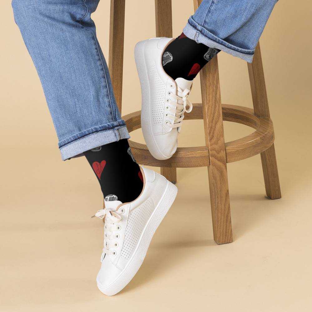 Smashing Pumpkins Socks Custom Photo Socks Microphone Socks Black