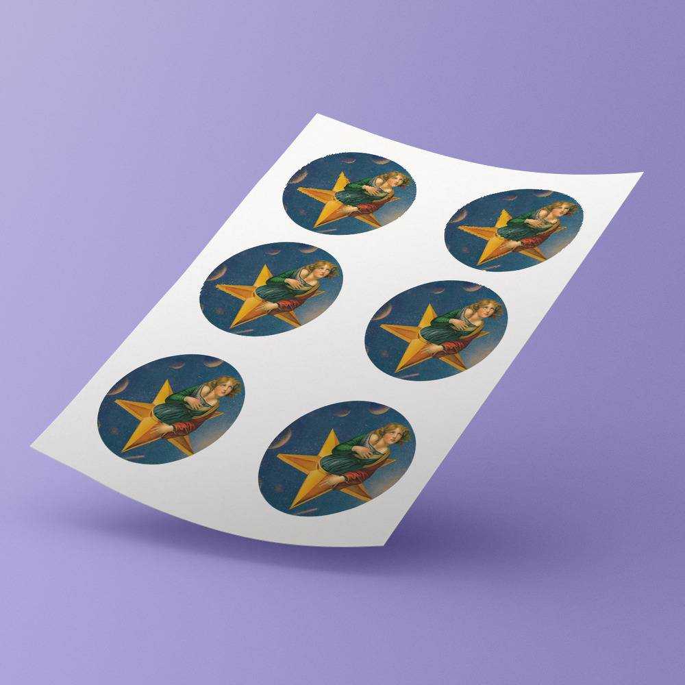 Smashing Pumpkins Round Stickers Mellon Collie and the Infinite Sadness Decorative Stickers