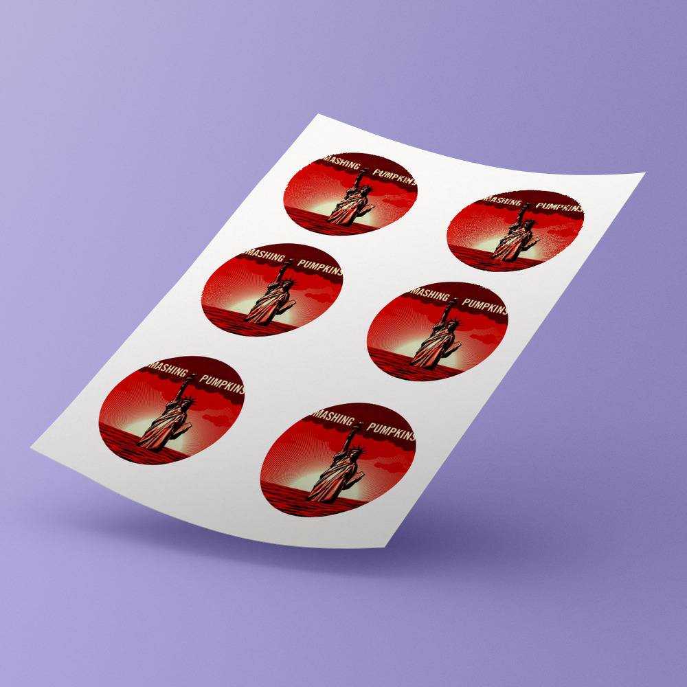 Smashing Pumpkins Round Stickers Zeitgeist Decorative Stickers