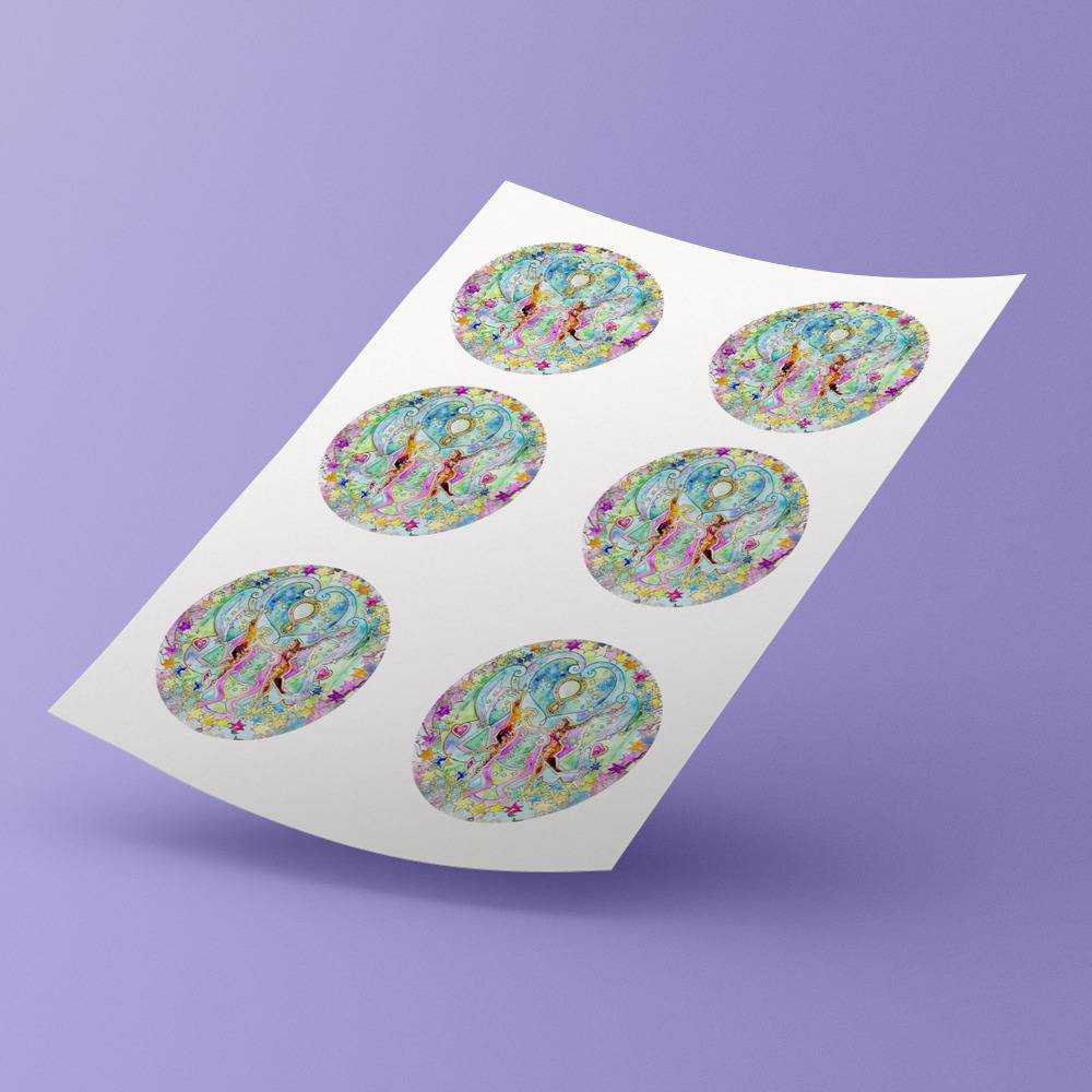 Smashing Pumpkins Round Stickers Teargarden by Kaleidyscope Decorative Stickers