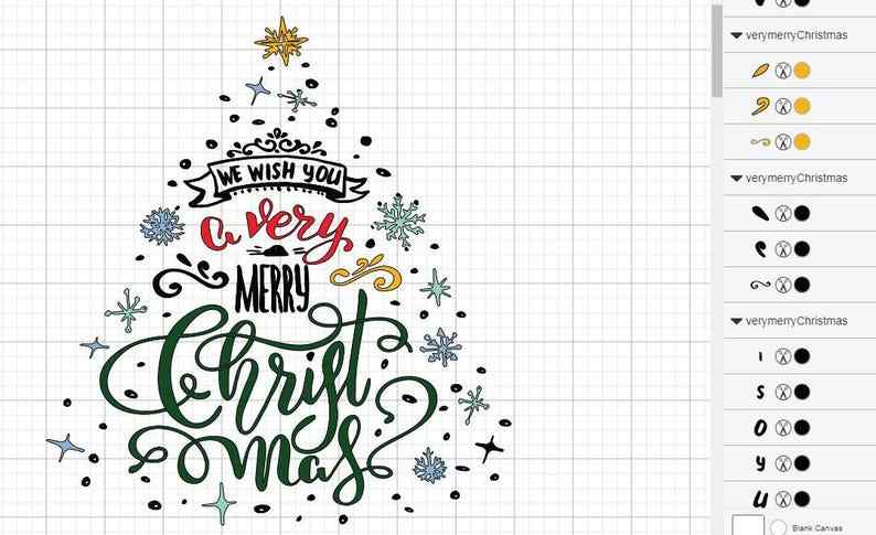 Swirly Christmas Tree Svg, Cricut File Cutfile Silhuettes File Svg